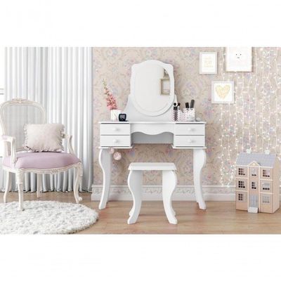 Penteadeira Com Espelho Princesa Branco