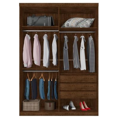 Guarda Roupa Miami Com Quatro Portas Malbec Off White