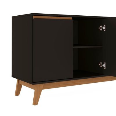Aparador Kappesberg 4 Portas Preto Fosco 156cm
