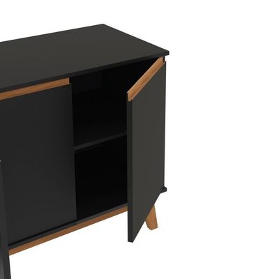 Aparador Kappesberg 4 Portas Preto Fosco 156cm