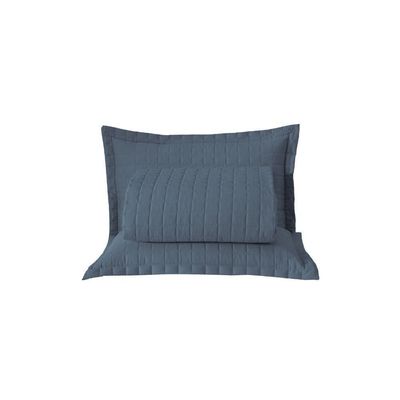 Kit Cobre Leito Matelado Copacabana 3 Peças Casal 100% Poliéster Percal 300 Fios - Azul