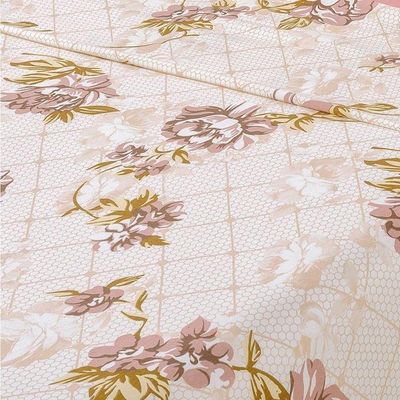 Jogo De Cama Malha Solteiro Quality 03 Peças - Estampa Na Cor Rosê