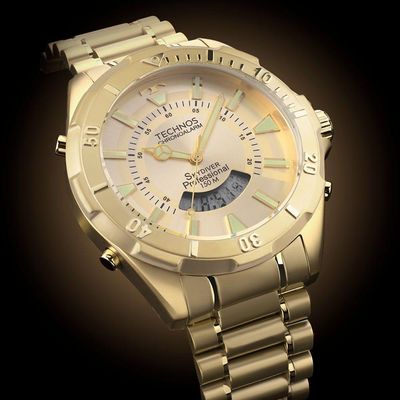 Relógio Technos Masculino Skydiver Dourado - Wt2050aa-1d Wt2050aa-1d