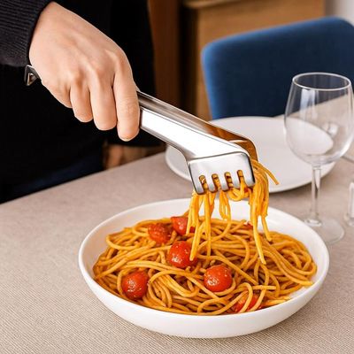 Kit 5 Pegadores Inox para Massa Carne Salada Servir Restaurante Buffet Taumer