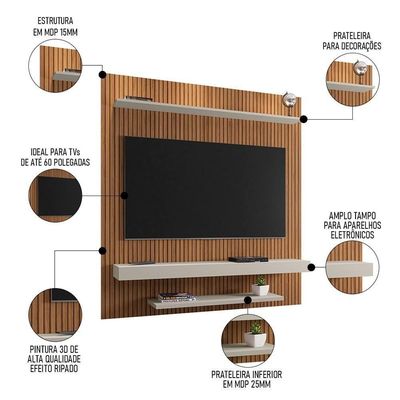 Painel Para 60 Pol 150cm Lima B02 Ripado-off White - Mpozenato