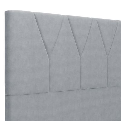 Cabeceira Cama Casal King 195cm Aura Suede W01 Cinza - Mpozenato
