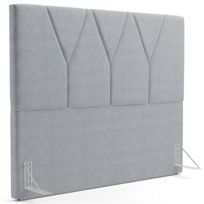 Cabeceira Cama Casal King 195cm Aura Suede W01 Cinza - Mpozenato