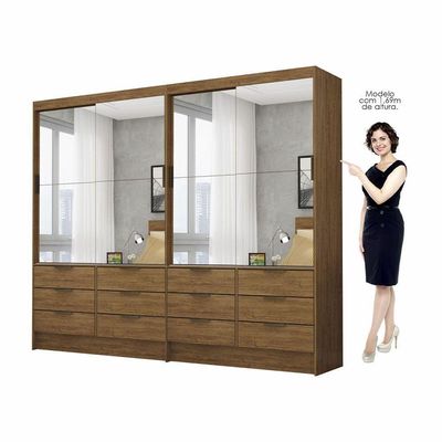 Closet Casal Sevilha 4 Portas Premium 12 Gvts Carioca Móveis