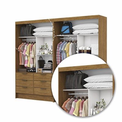 Closet Casal Sevilha 4 Portas Premium 12 Gvts Carioca Móveis