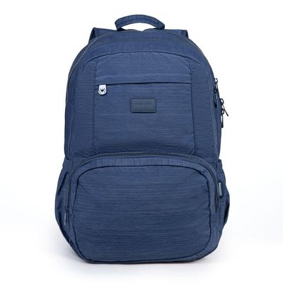 Mochila Escolar Juvenil Feminina Crinkle Chic Azul U / Azul