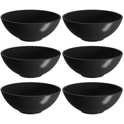 Kit 6 Bowls 120ml Molheiras Plástico Preto Coza Servir Caldas Mel Maionese Patês