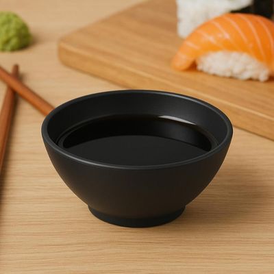 Kit 6 Bowls 120ml Molheiras Plástico Preto Coza Servir Caldas Mel Maionese Patês