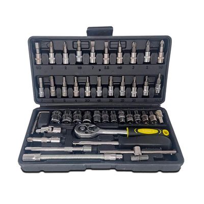 Kit Chave Canhão Catraca 46 Peça Profissional Alta Qualidade