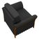 Kit 2 Poltronas Decorativas Sala De Estar 102cm Pés Madeira Roya M22 Pu Preto - Mpozenato