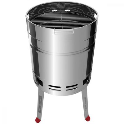 Churrasqueira a Carvão Tramontina TCP 400 em Aço Inox com Bandeja para Carvão em Aço Esmaltado