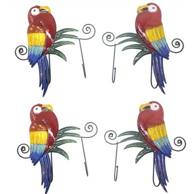 Gancho Metal Duplo Enfeite Decoraçao Parede Kit 4 Unidades Arara Vermelha Sala Quarto Casa