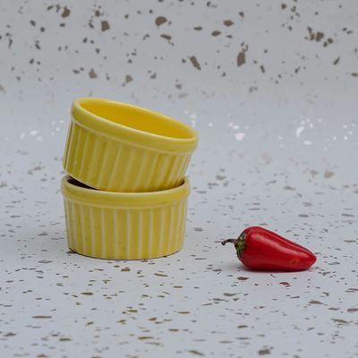 Ramequim de Cerâmica Scalla Amarelo Médio 100ml