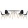 Conjunto De Mesa Redonda Eames 100cm Preto + 4 Cadeiras Eiffel Dsw Preto