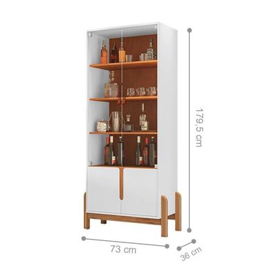 Conjunto Buffet 170 E Cristaleira Luisa Branco Cedro