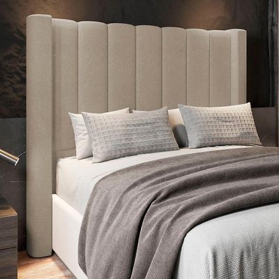 Cabeceira Casal King Cama 195cm Claire I02 Bouclê Capuccino - Mpozenato