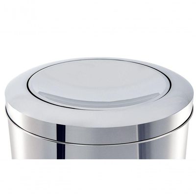 Lixeira Inox Tampa Basculante 7,8l Decorline 18,5x29cm