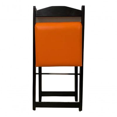 Conjunto Mesa Dobrável Com 4 Cadeiras Preto Estofado Laranja