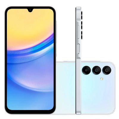 Smartphone Samsung Galaxy A15 5G 256GB Tela de 6.5" Câmera Tripla 50MP +5MP + 2MP Azul Claro
