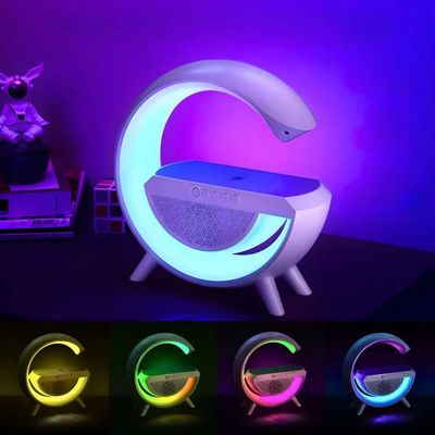 Luminária Branca Rgb G Speaker Caixinha De Som Bluetooth