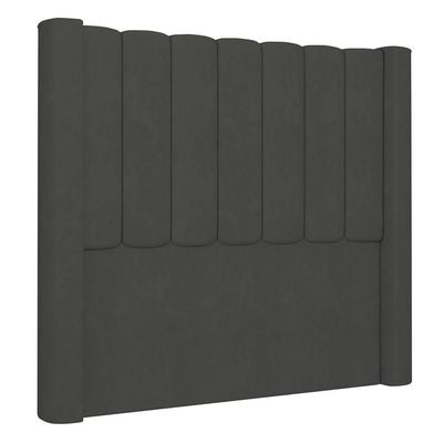 Cabeceira Casal Cama 140cm Claire I02 Veludo Chumbo - Mpozenato