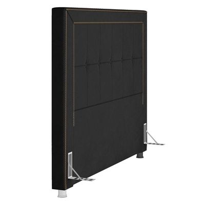 Cabeceira Cama Casal Queen 160cm Paolla P02 Veludo Preto - Mpozenato