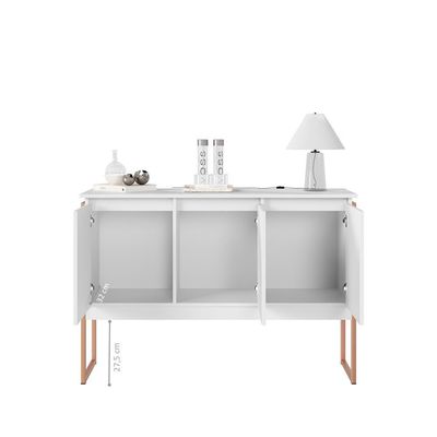 Balcão Buffet Bolzano Branco Cobre