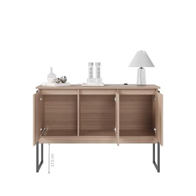 Buffet Classico Com 3 Portas Veneza Montana Preto