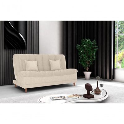 Sofá Cama Duda Boucle Bege Matrix Sala Premium Original 3 Lugares