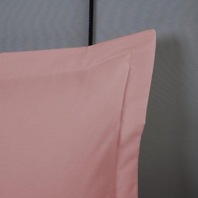 Porta Travesseiro Dia A Dia 1 Peça 70cm X 50cm 80% Algodão 20% Poliéster Percal 140 Fios - Rosê