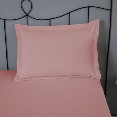 Porta Travesseiro Dia A Dia 1 Peça 70cm X 50cm 80% Algodão 20% Poliéster Percal 140 Fios - Rosê