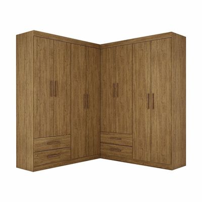 Closet Casal Duplo Lu 8 Portas 4 Gavetas Cinamomo