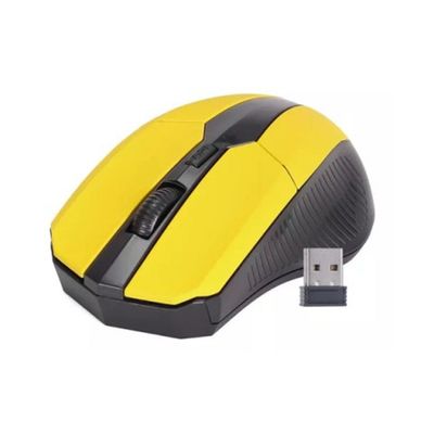 Mouse Sem Fio 1600 Dpi Rf 2,4ghz Ergonômico Usb AMARELO