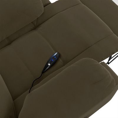 Poltrona Do Papai Reclinável Pietra Controle Power Elétrico Usb Fh9 Veludo Capuccino - Mpozenato
