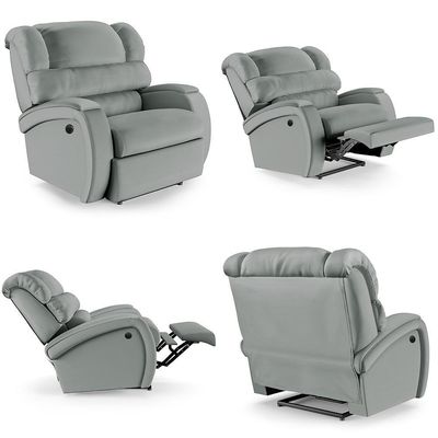 Poltrona Do Papai Reclinável Kalie Power Elétrica Fh9 Pu Cinza - Mpozenato