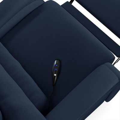 Poltrona Do Papai Reclinável Kalie Controle Power Elétrico Usb Fh9 Pu Azul - Mpozenato