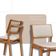 Mesa De Jantar Noronha 220cm Madeira Tampo Barril 8 Cadeiras Eva Linho Off / Imbuia Nat