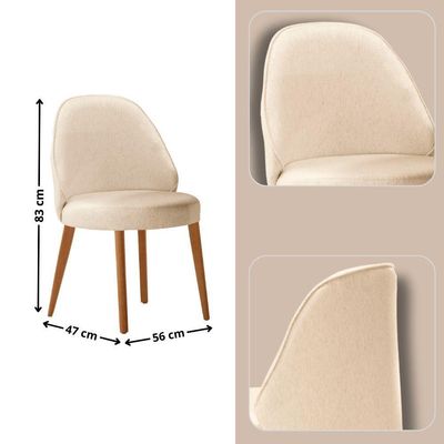 Mesa De Jantar Suiça 220cm Madeira Tampo Laminado Orgânico Linho Off / Imbuia Nat.