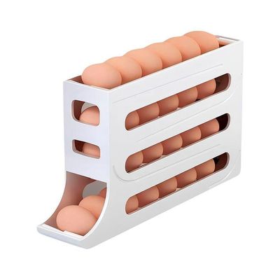 Porta Ovos Organizador De Geladeira Dispenser Bandeja 30 Ovos 4 Andares Cor Branco Prático Eficiente