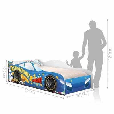 Cama Carro Kaboom Stylo Azul Solteiro