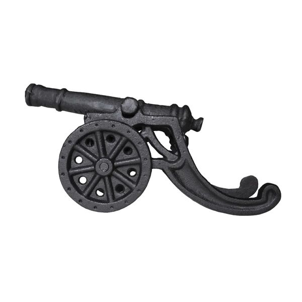 Canhão Guerra Jardim Decorativo Ferro Fundido Preto Pequeno Canhão Guerra Jardim Decorativo Ferro Fundido Preto Pequeno