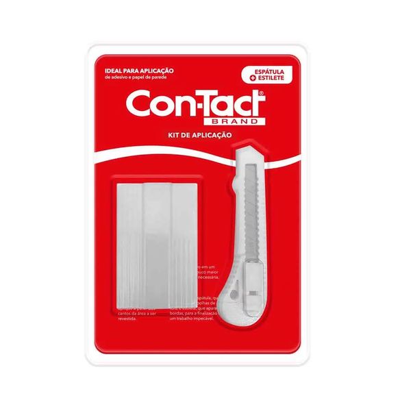Kit Espátula e Estilete Contact Aplicação Adesivos e Papel de Parede