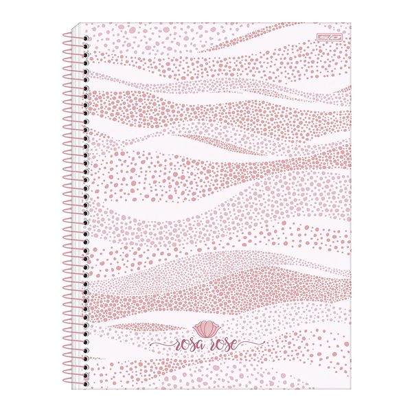 Caderno Universitário São Domingos Rosa Rosé 10 Matérias 160 Folhas - Item Sortido