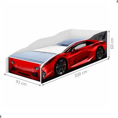 Cama Solteiro Carro Vermelho Sports