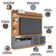 Estante Painel Para 70 Pol Com Led Itapema C04 Freijó Cinza Fosco - Lyam Decor