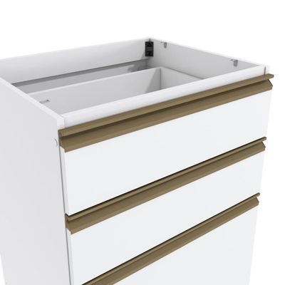 Balcão 3 Gavetas Kappesberg Celeste 100% Mdf Branco 60cm
